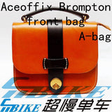 ACE Real Leather A Bag for Brompton Bicycle Front Carrier Luggage